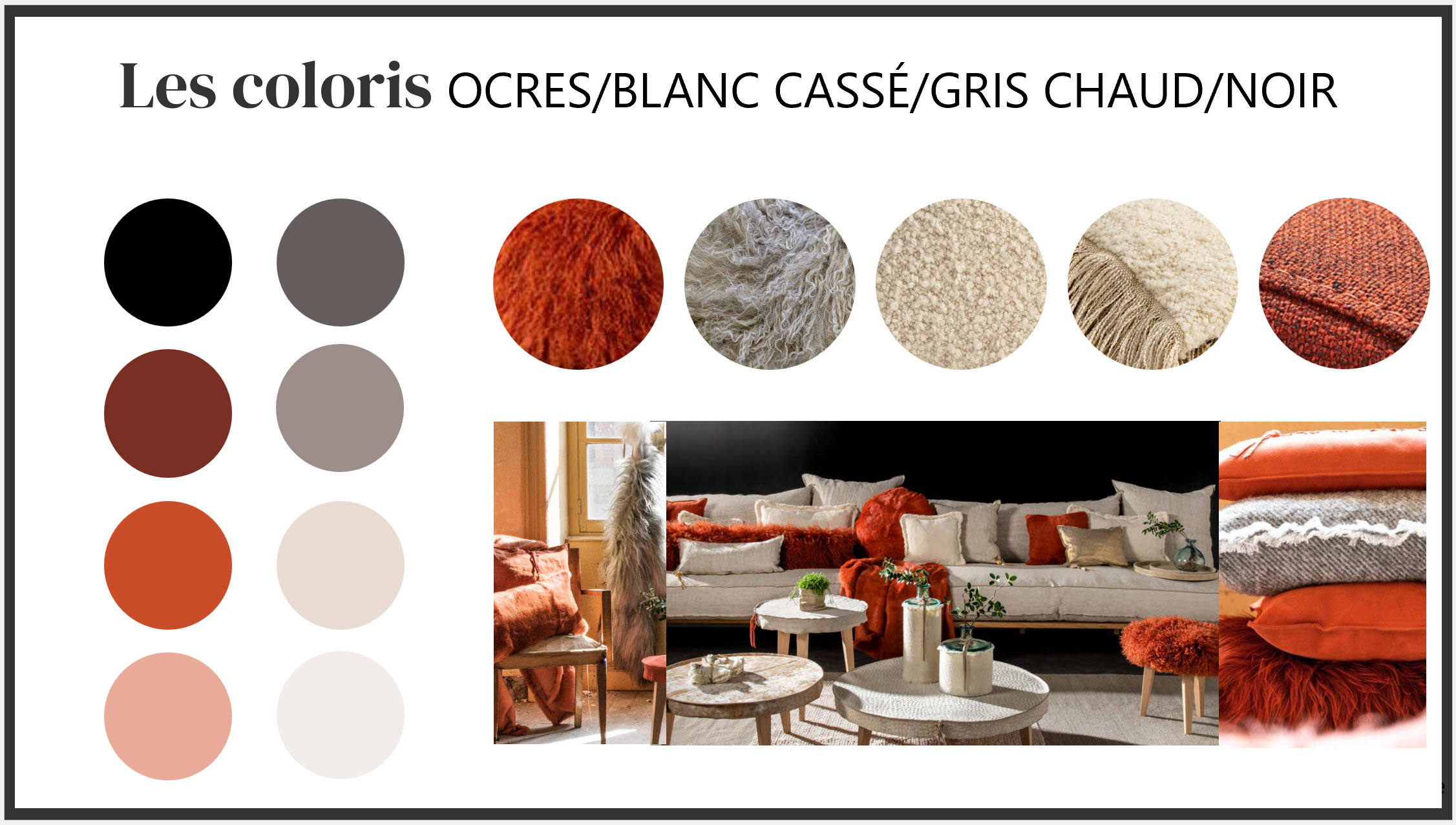 Décoration d'intérieur de montagne- Moodboard des coloris