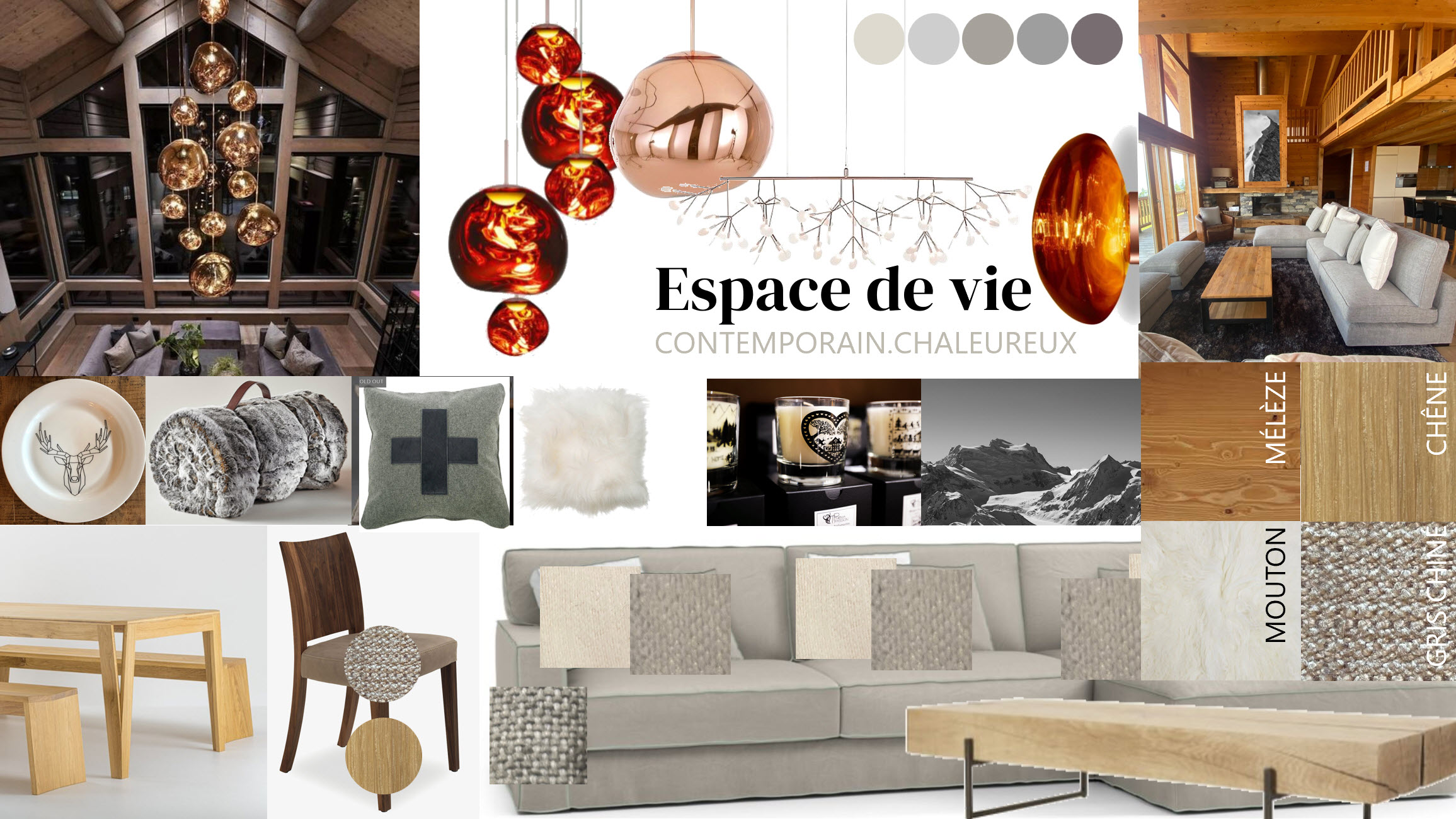 Aménagement et Décoration de chalet - Moodboard