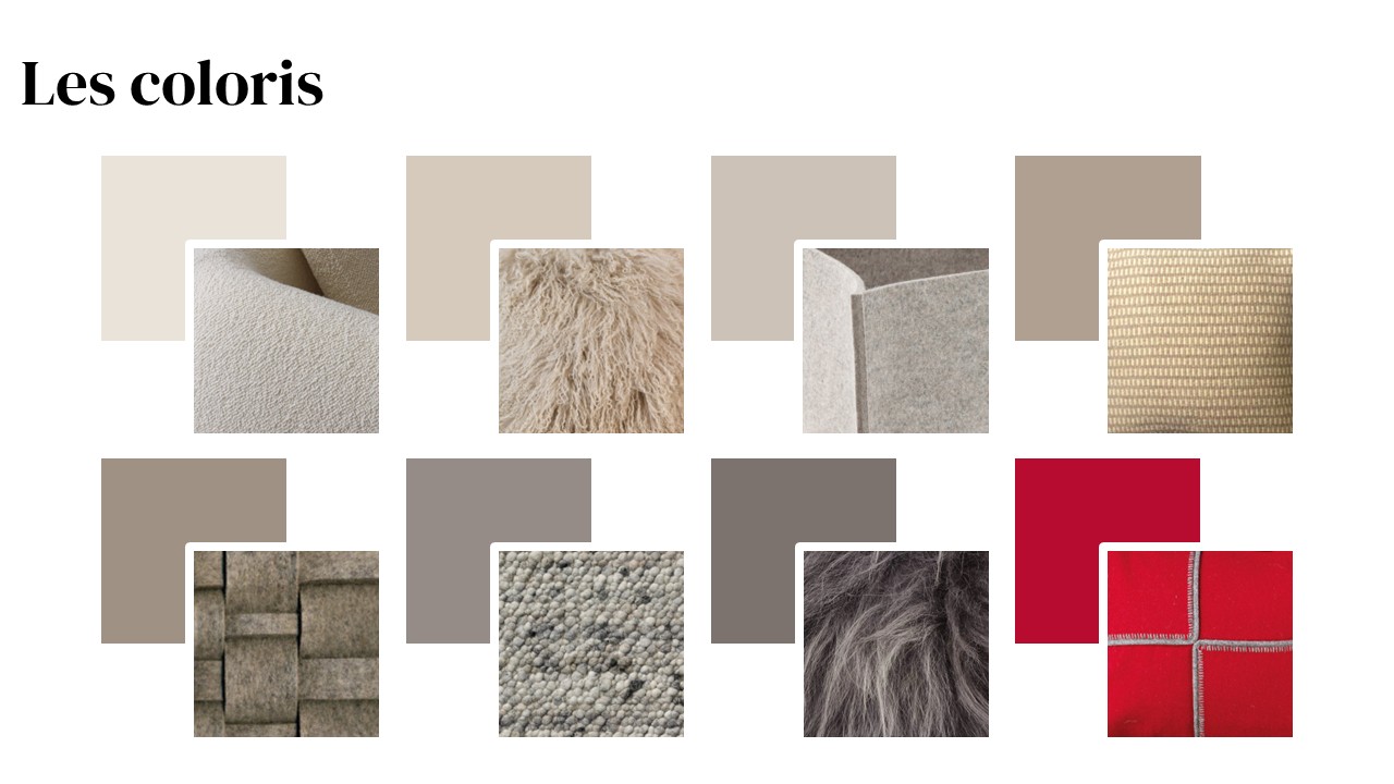 Décoration d'intérieur - Moodboard des coloris